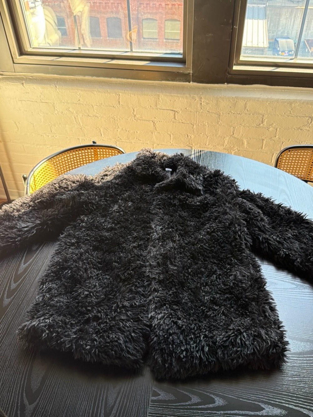 Kids Black Faux Fur Coat - Cozy Winter Jacket